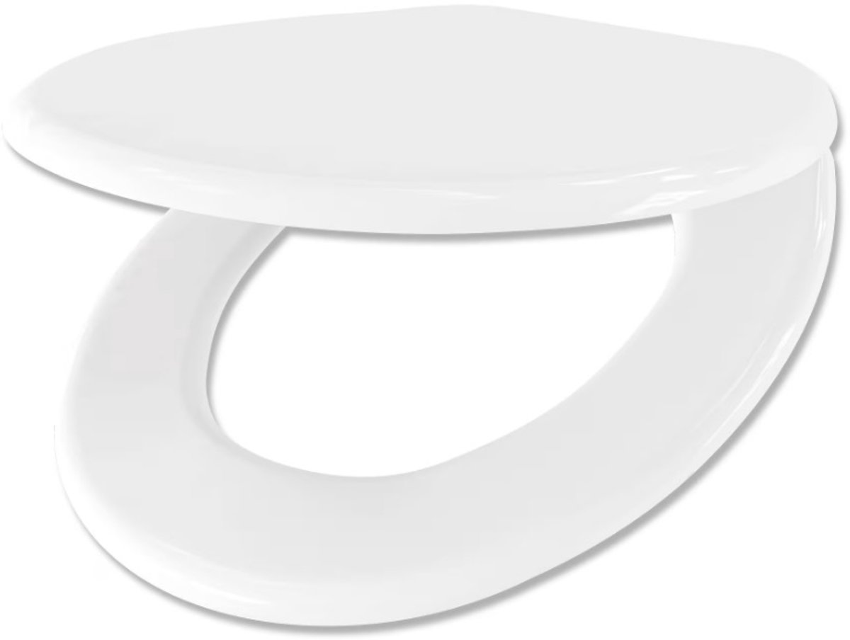 UNIT 24-Toiletbril met soft-close deksel-Quick Release (snel ontgrendelingsfunctie)-antibacterieel-Duroplast-Krasbestending- zware, stevige en robuuste toiletbril-Wit