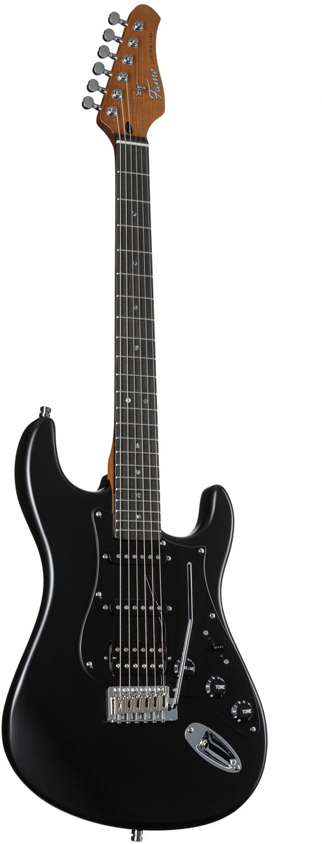 Fame Custom ST HSS RW Black - ST-Style elektrische gitaar