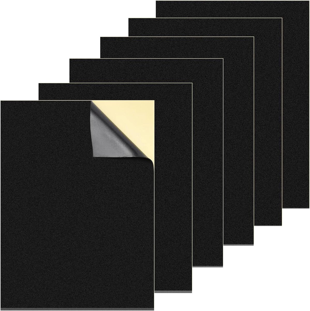 Ronte - Zelfklevende Schuimstof Vellen 6 Stuks 300x200mm Dikte 1/2/3mm - EVA Schuimrubberen Pads met Antislip Achterkant voor Meubels - Duurzaam en Veelzijdig Gebruik