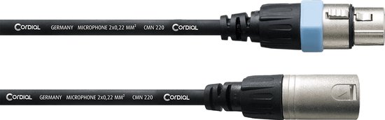 Cordial CCM 1.5 FM XLR Câble de connexion [1x XLR femelle - 1x XLR mâle] 1,50 m Zwart