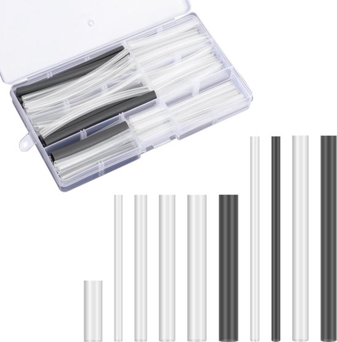 78 Stuks Transparante Krimpkous Aglets voor Sneakerveters - Schoenveter Accessoire voor Repareren en Inkorten