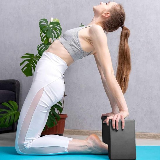 2-stuks Yogablokken EVA-schuim Hoogwaardig Lichtgewicht Trainingsblok voor Yoga Pilates Flexibiliteit Balans Stabiliteit — afbeelding 2