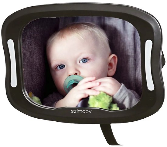 EZI MIRROR LED - Eco friendly - Auto spiegel baby met verlichting - hou je kind in de gaten. Ook in het donker - led verlichting - afstandsbediening - verstelbaar - achterbank - kind zien - duurzaam van Merkloos — afbeelding 3