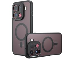 Coverup Hoesje - Geschikt voor OPPO Find X9 Pro Hoesje - Coverup Mat Transparante Back Cover met Camera Cover - MagSafe Compatible - Zwart