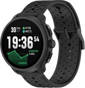 Strap-it Universele 22mm Siliconen Horlogeband Gestreept (Zwart) – Geschikt voor Suunto 5 Peak, 9 Peak, 9 Peak Pro, Vertical, Vertical 2, Race, Race S, Race 2, Run – Comfortabele Sportband voor Smartwatch