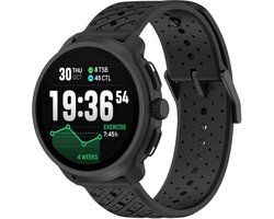 Strap-it Universele 22mm Siliconen Horlogeband Gestreept (Zwart) – Geschikt voor Suunto 5 Peak, 9 Peak, 9 Peak Pro, Vertical, Vertical 2, Race, Race S, Race 2, Run – Comfortabele Sportband voor Smartwatch