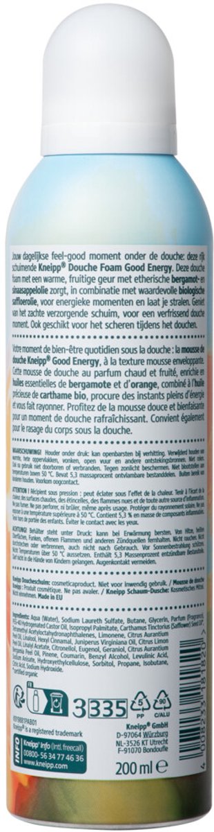 Kneipp Douche Foam Good Energy - 6 x 200 ml - Voordeelverpakking