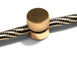 Creative Cables Sare Metalen Kabelwartel Voor Wandmontage Voor Textielkabel 2 Stukken Goud