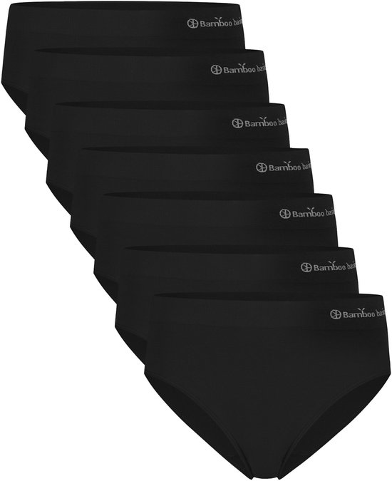 Bamboo Basics Slip sans coutures Belle - 3-pack - Slip Zwart - Taille L - Sous-vêtements Bamboe Dames sans coutures - Slips Bamboe