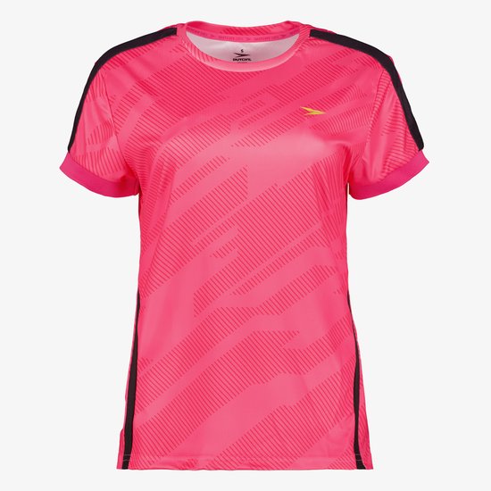 Dutchy Dry dames voetbal T-shirt met print roze zwart - Maat L
