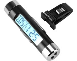 Digitale klok-thermometer voor de auto met verlichting