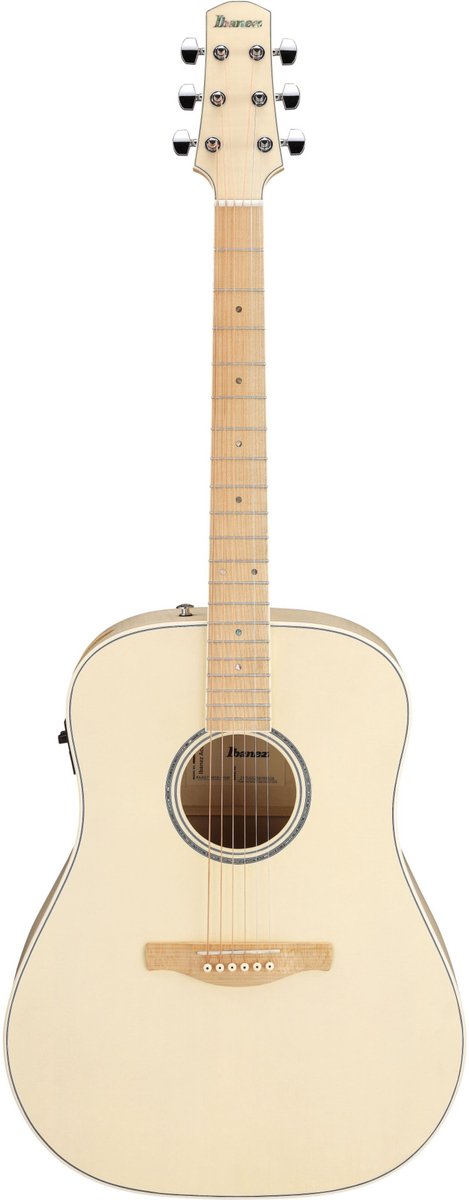 Ibanez AAD77M1E-OAW Open Pore Antique White - Akoestische gitaar