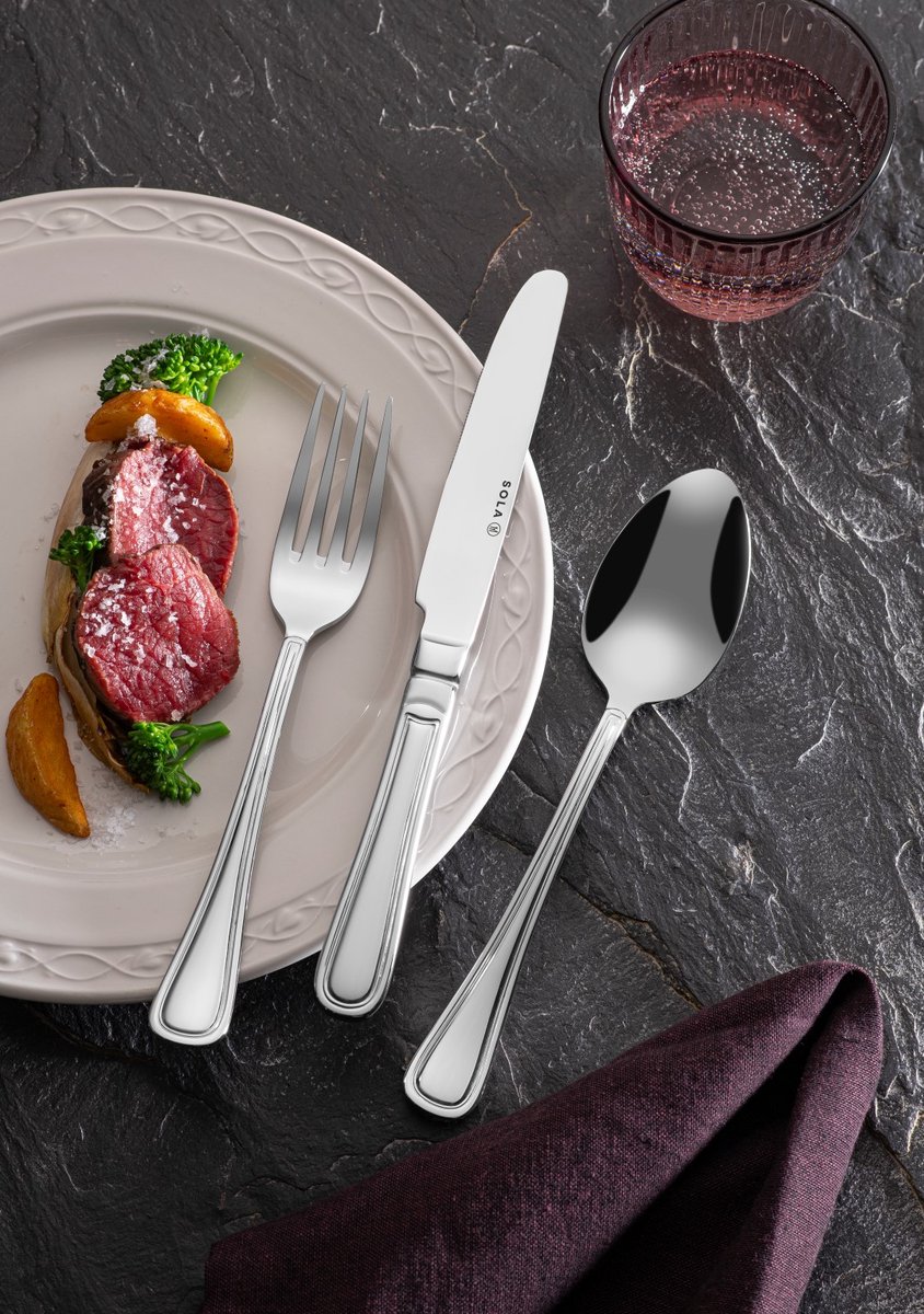 Sola Steakmes plat heft Windsor - Zilver - Los bestek - 1 stuk