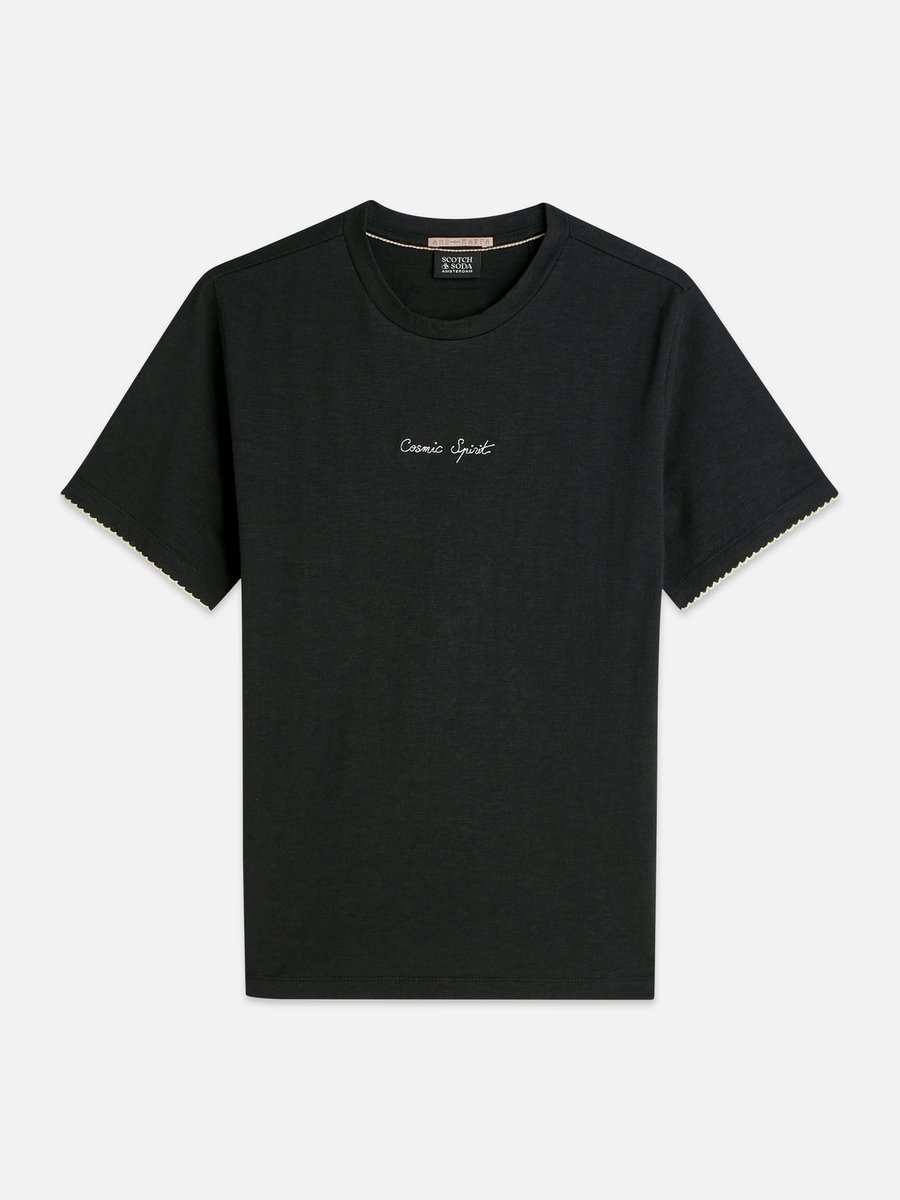 Scotch & Soda Embroidered Slub Regular-Fit T-Shirt