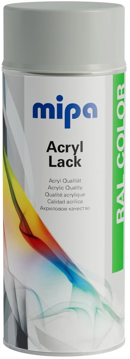 MIPA - Acryl lak spray - RAL 7035 lichtgrijs - 400 ml - hoogglans