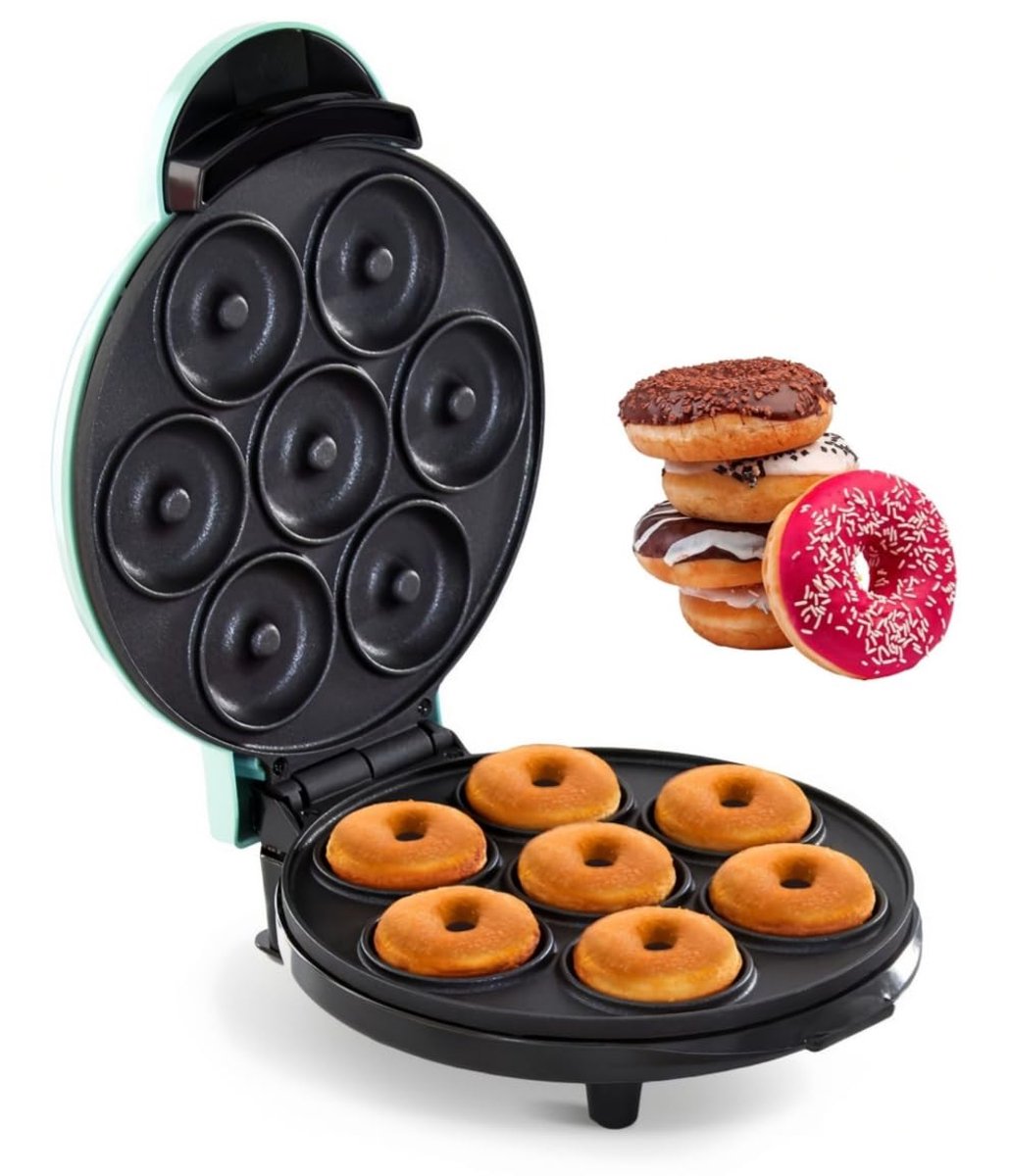 Mini-donutmaker Geschikt voor 7 gaten en antiaanbaklaag - groen