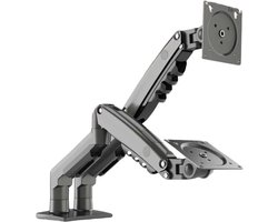 Rolu Monitor Arm – Monitor Arm 2 Schermen – Dubbele Monitor Beugel – Draai, Kantel & Zwenkbaar – 10 tot 27 inch