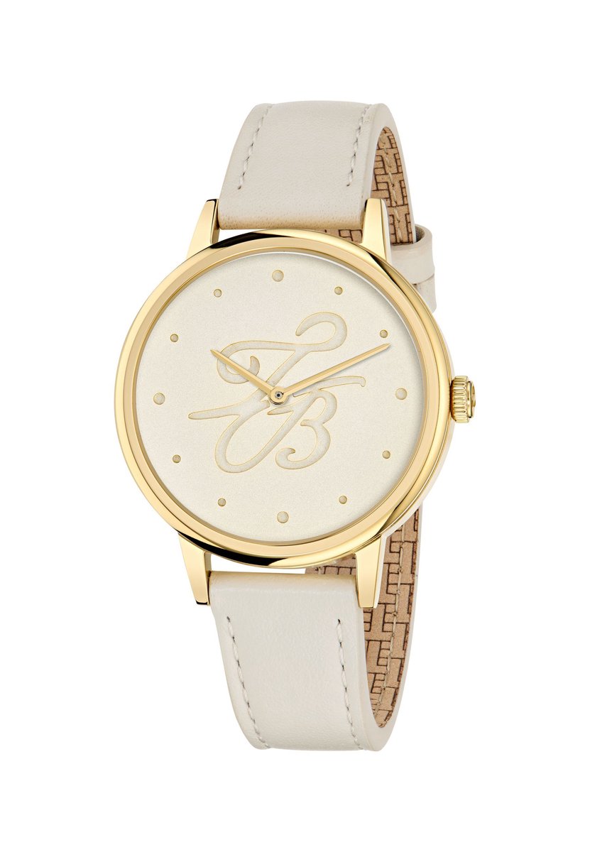 Ted Baker Phylipa Classic Chic Quartz Analoog Horloge Wit Kast: 100% Roestvrij Staal | Armband: 100% Leer 36 mm BKPPHF501W0, BKPPHF502W0