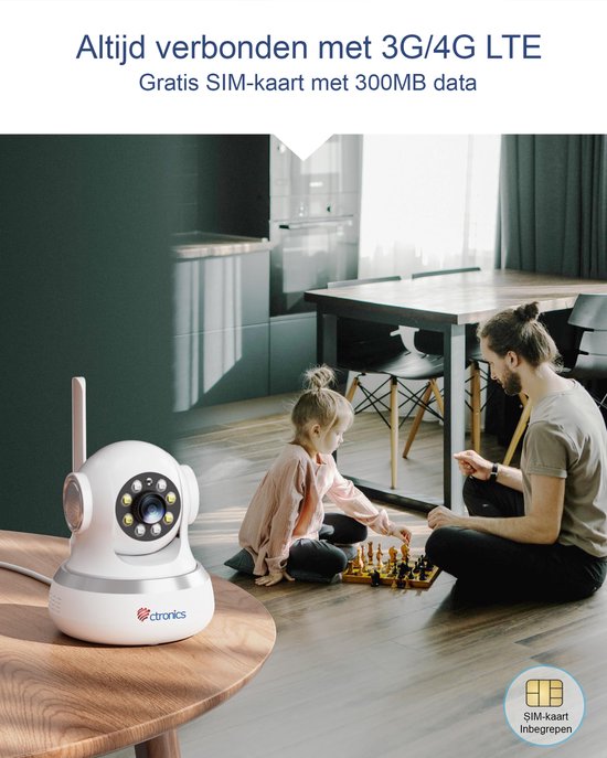 Ctronics 2K 4MP Caméra Surveillance WiFi Solaire Extérieur Sans Fil PTZ Caméra IP Sur Batterie 10000mah 2560x1440p Vision Nocturne Couleur Detection Humaine Pir Audio Bidirectionnel Slot Carte Sd Avis