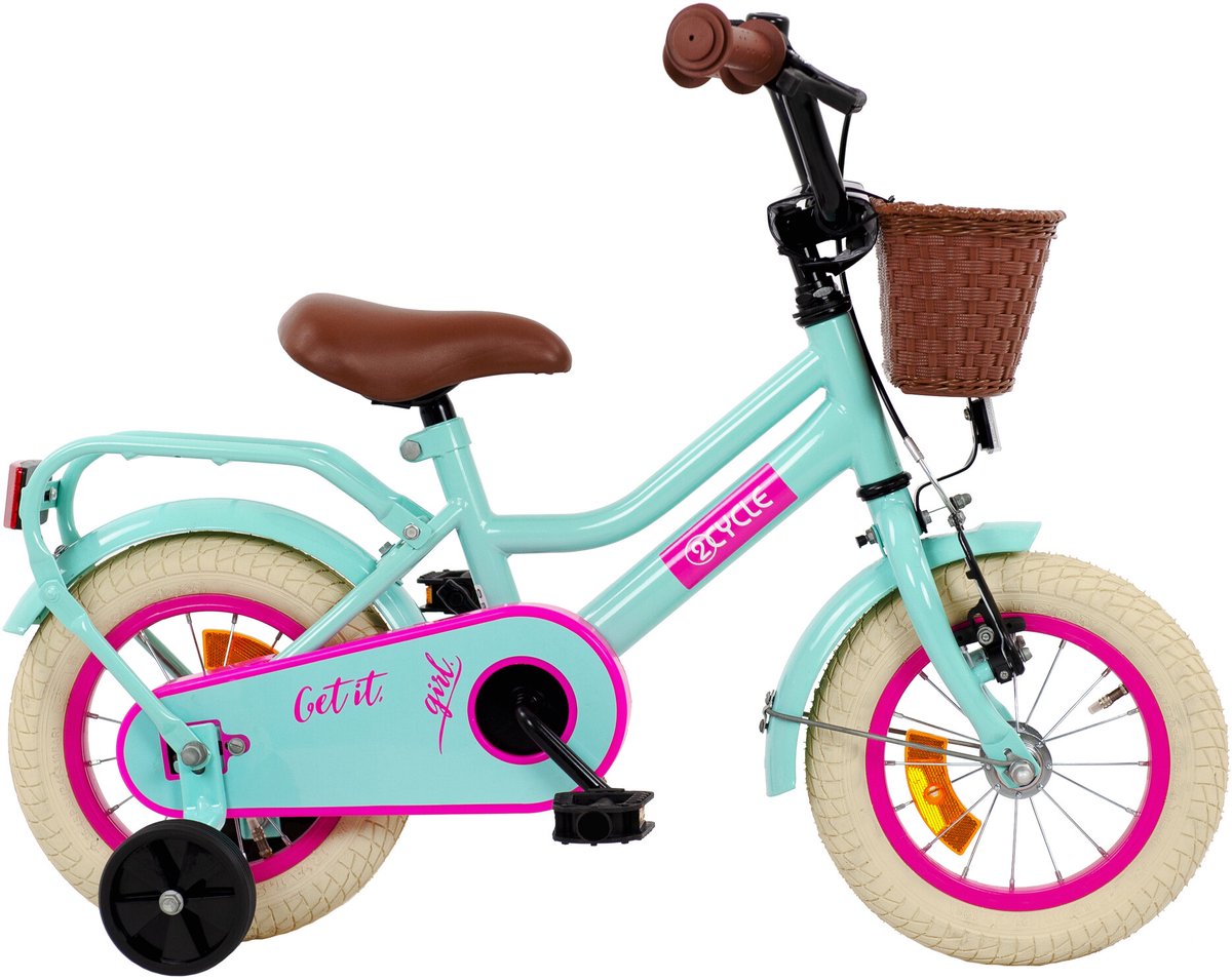 2Cycle Get It Girl - 12 inch (2-4 jaar) - Kinderfiets - Turquoise