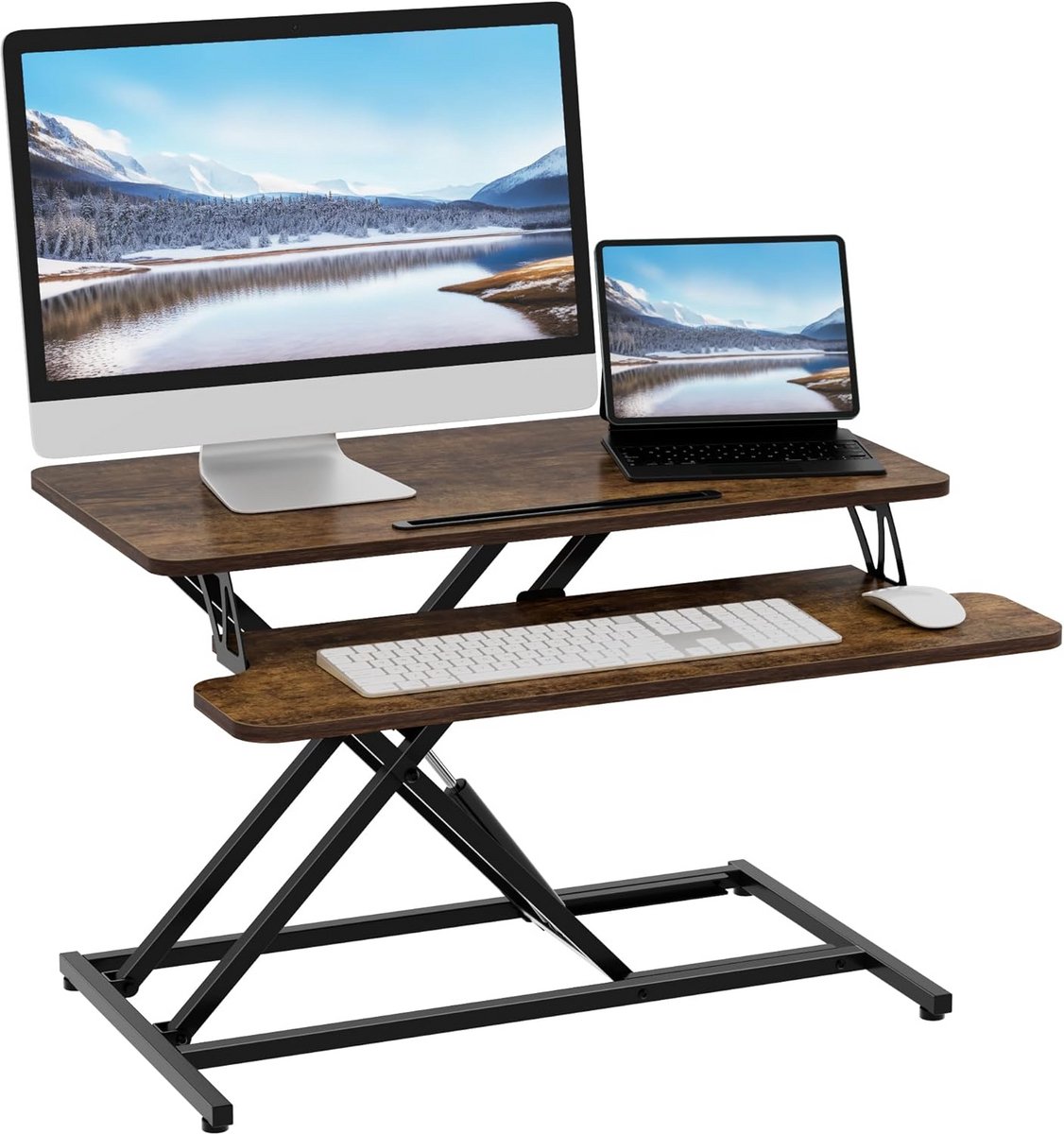 Staande Bureau Converter 80 cm Dubbele Monitor Hoogte verstelling