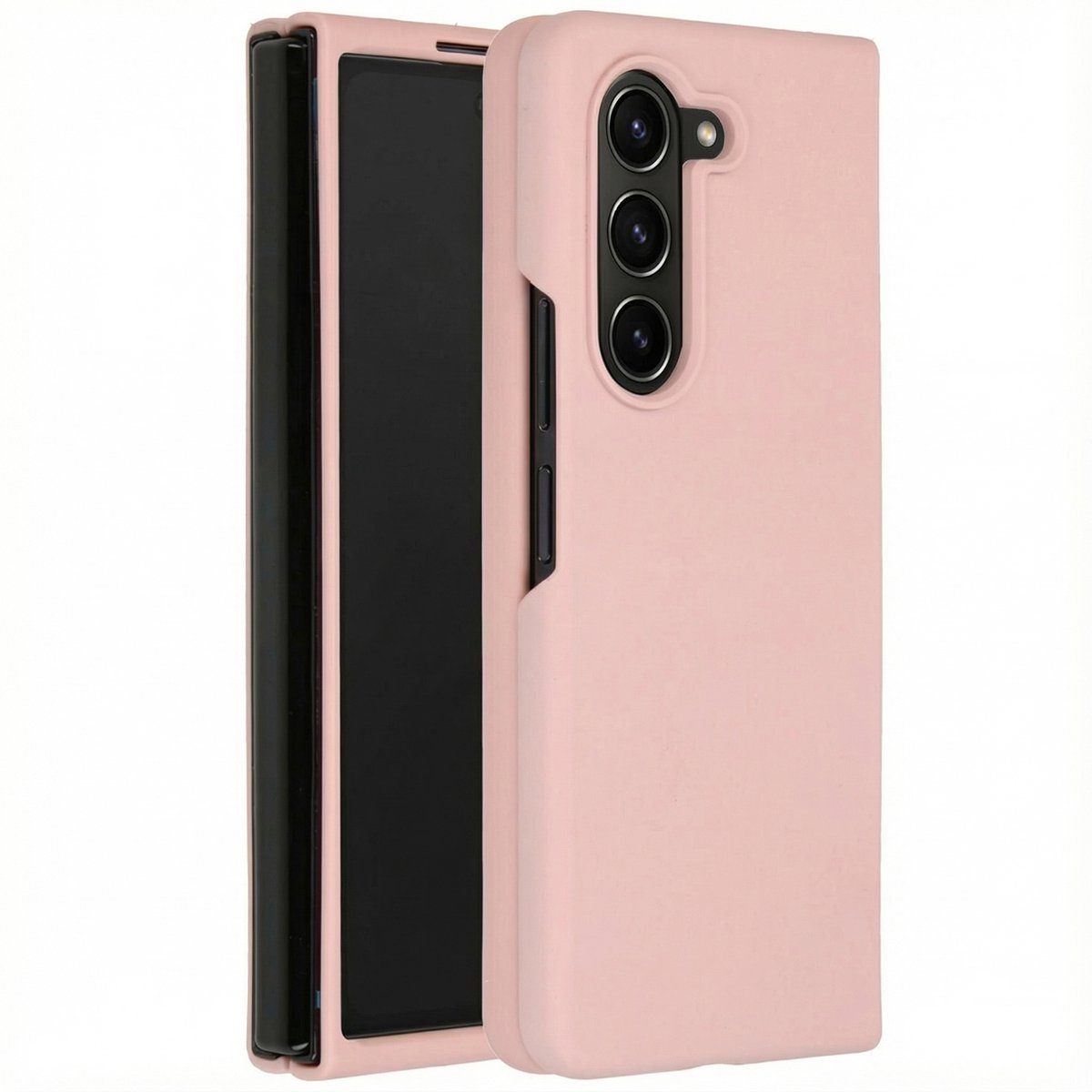 Accezz Hoesje Geschikt voor Samsung Galaxy Z Fold 5 Hoesje Siliconen - Accezz Liquid Silicone Backcover - Roze