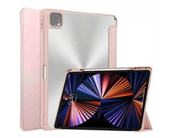 imoshion Tablet Hoes - Geschikt voor Apple iPad Pro 12.9 (2022) / Pro 12.9 (2021) / Pro 12.9 (2020) / Pro 12.9 (2018) - Trifold Hardcase Bookcase - Roze