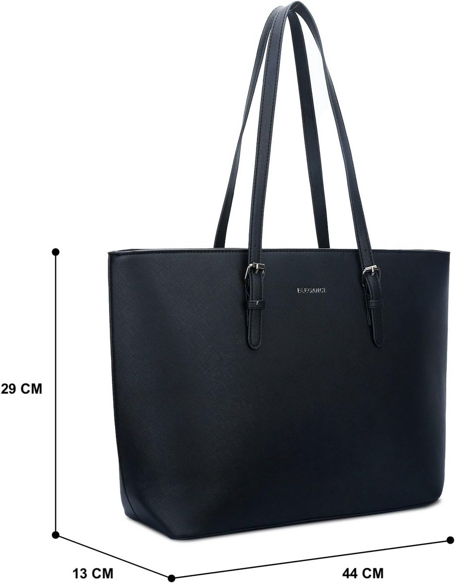 Dames Schoudertas Shopper Groot - Waterdichte Handtas met Rits voor Werk of School (A4)