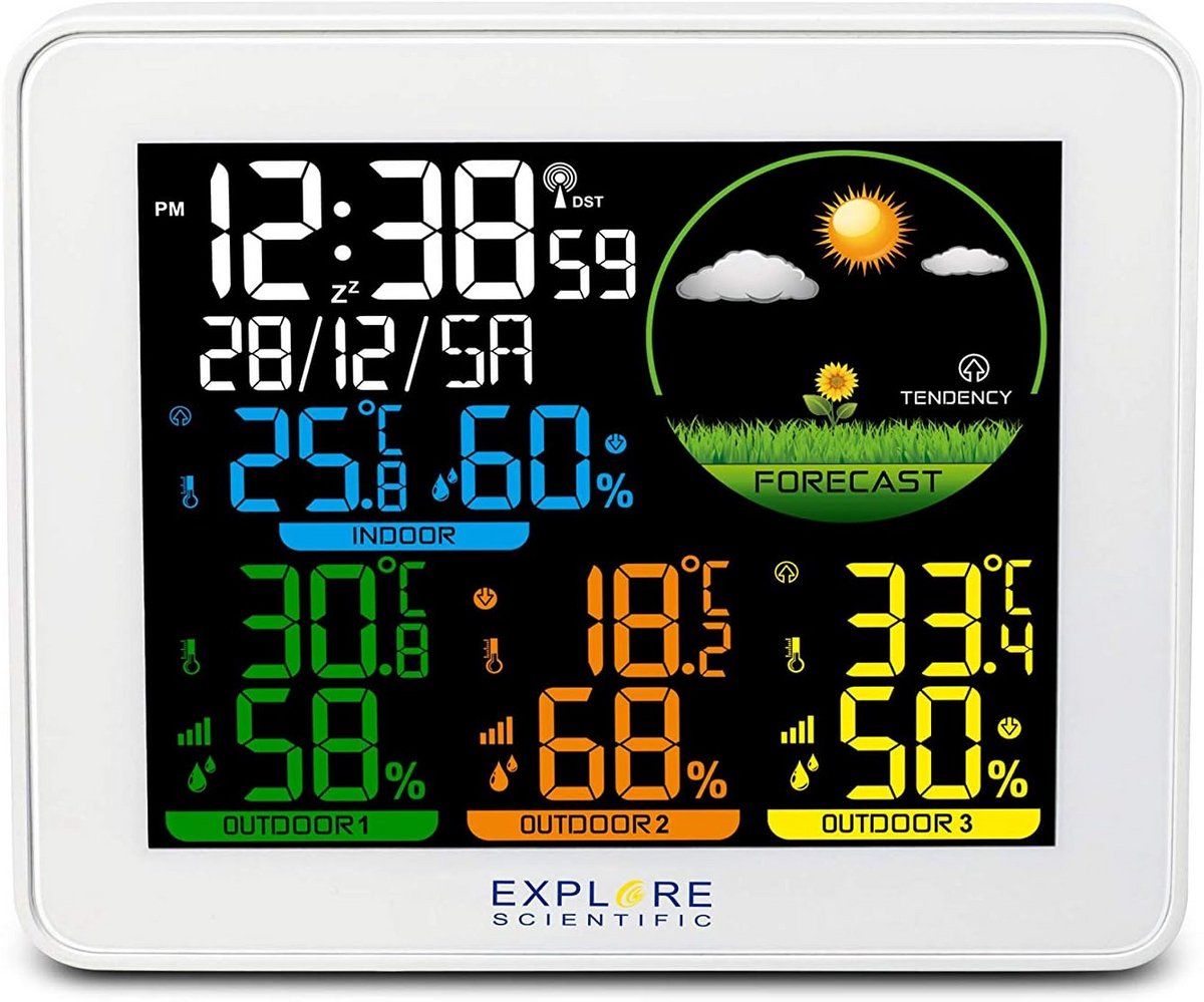 Draadloos Weerstation met Binnen/Buiten Sensor, Barometer & Weersvoorspelling