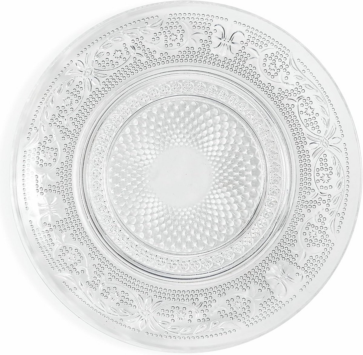 Set van 6 Kleine Glazen Broodborden Ø 15 cm - Elegant Dinergerei