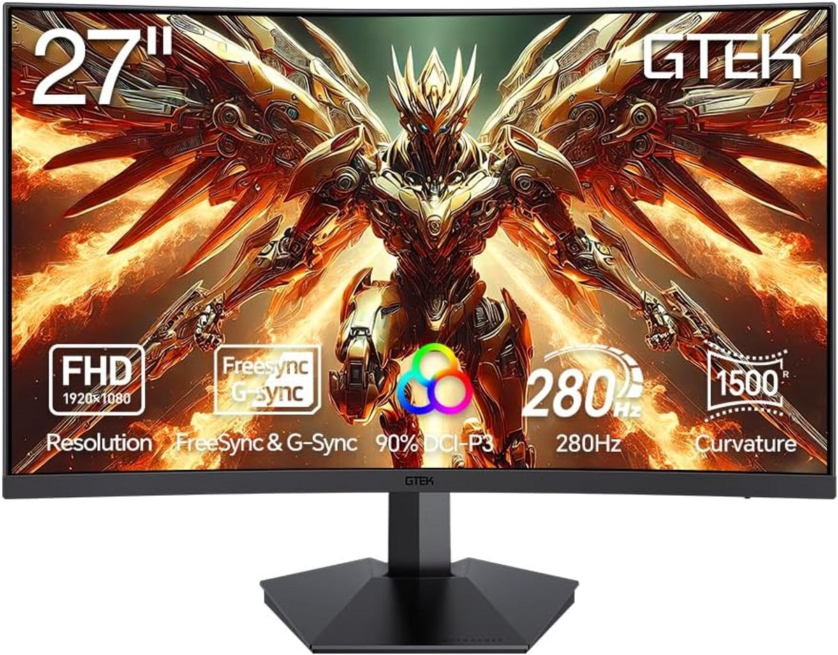 27 Inch Gaming Monitor 240Hz Gebogen FHD Snelle Reactietijd 1ms VESA