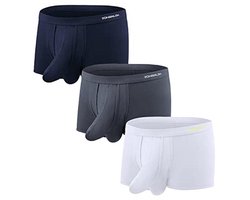 Heren Boxershorts met Dual Pouch voor Optimale Ondersteuning en Comfort