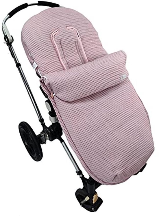 Universele Voetenzak voor Kinderwagen en Buggy - Wafel Piqué Roze van Universele — afbeelding 5