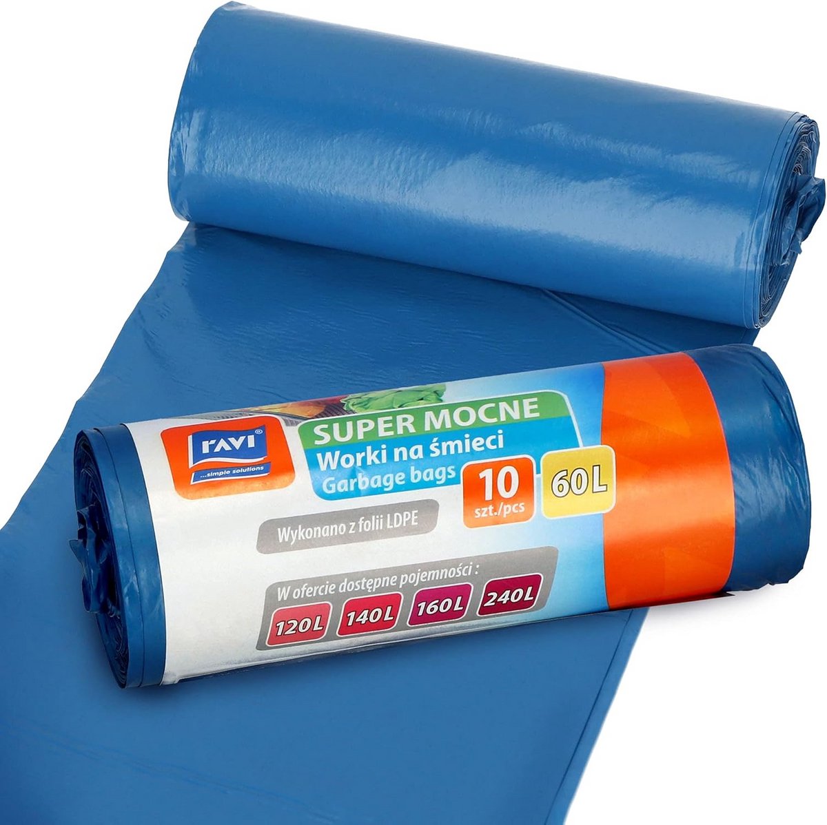 Vuilniszakken 60 Liter 10 Stuks Sterk en Meerkleurig