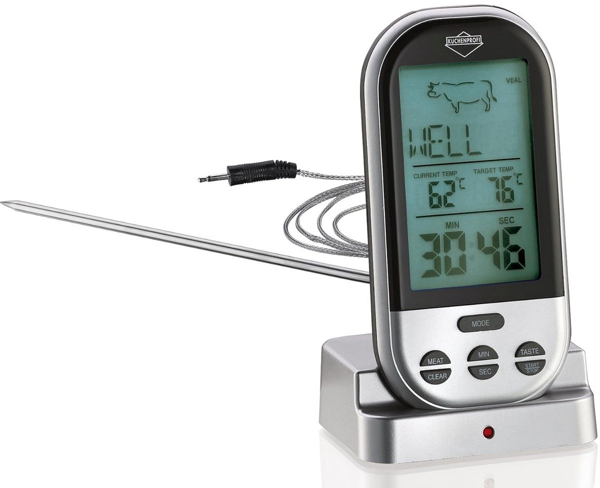 Professionele Digitale Vleesthermometer met Timer en Alarmfunctie