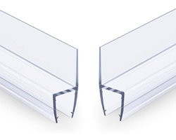 2x Glas Deur Afdichtstrip H-vormig 2 Meter Siliconen Tochtstrip voor Douche en Raam