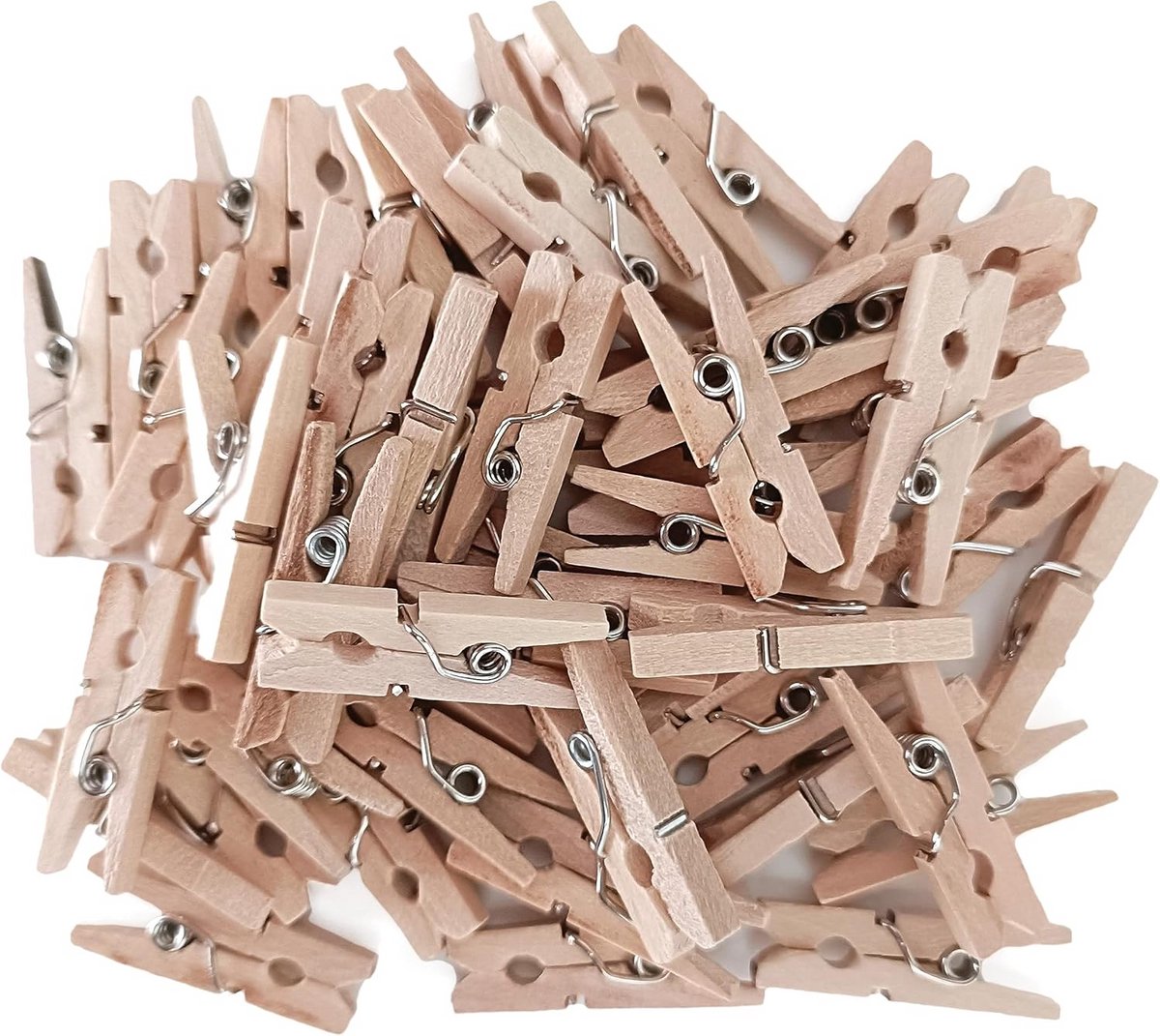 Mini Houten Waslijnklemmen - Decoratieve Knijpers voor Knutselen en DIY