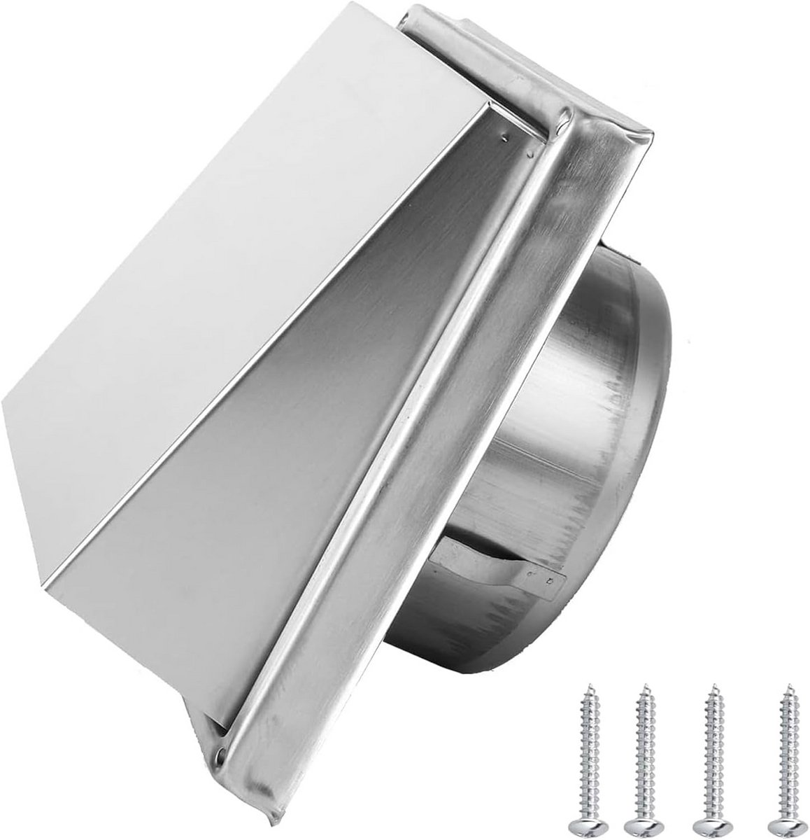 Ronde RVS Ventilatie Rooster 125mm met Insectenhor en Afdekking
