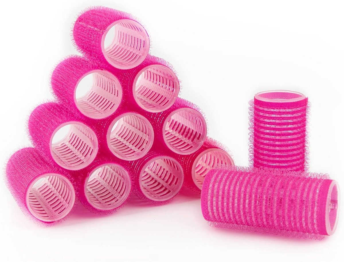 12x Zelfklevende Haarkrullers - Professionele Krulrollers voor Alle Haartypes