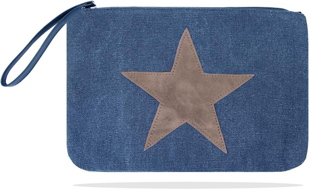 Dames Clutch Tas met Sterrenprint en Afneembare Schouderriem