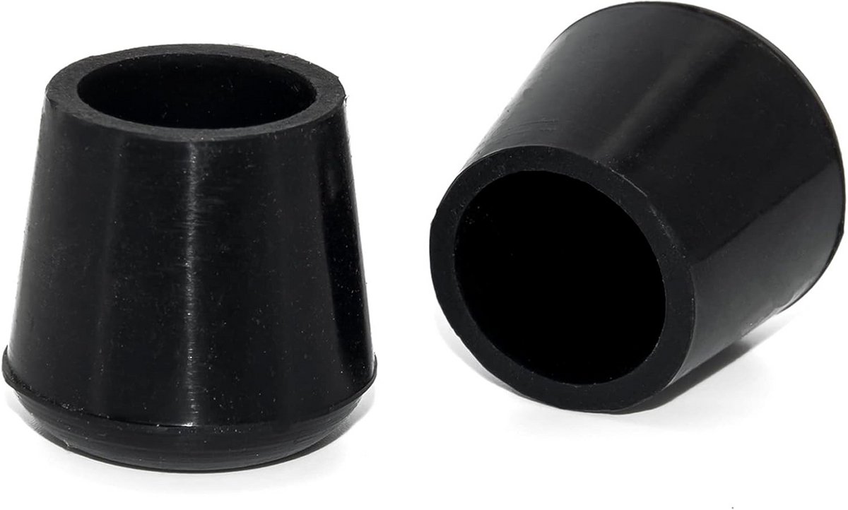 8x Zwarte Siliconen Stoelpootdoppen - Antislip Beschermers voor Ronde Meubelpoten (19mm)