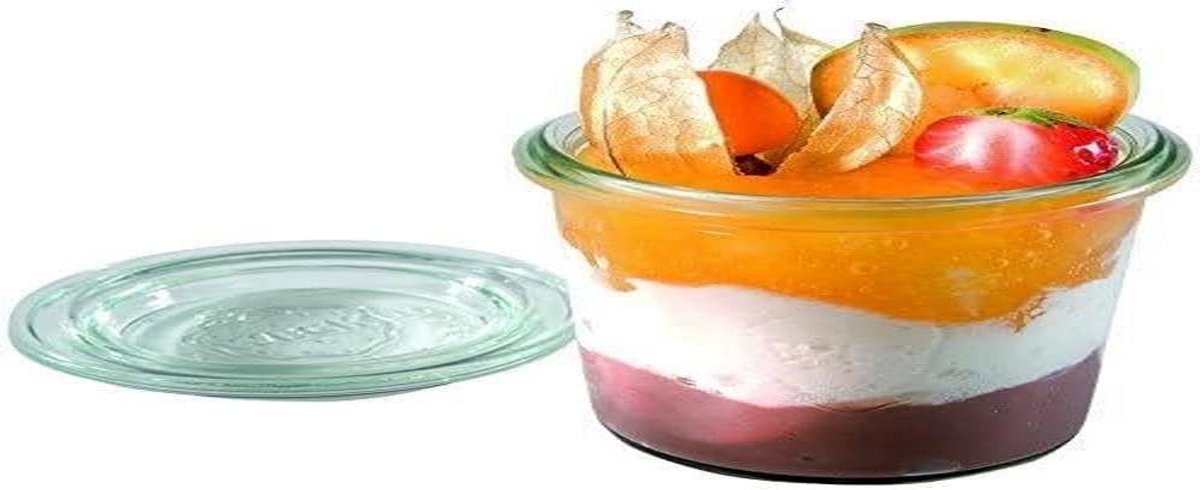 Set van 12 Mini Weck Potjes met Glazen Deksel - 140 ml Inmaak- en Dessertpotjes