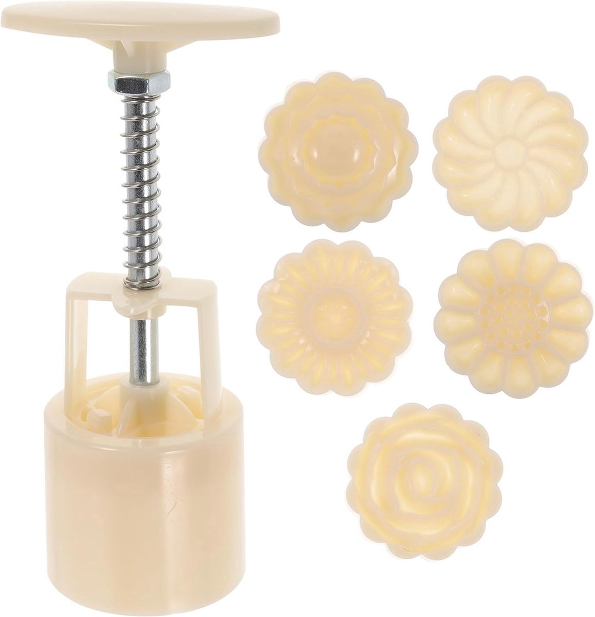 Stunq® Veelzijdige Koekjes- en Maancakepers met Bloemenstempels, 50g - Ideaal voor Bakliefhebbers