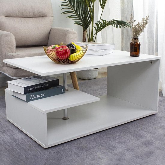 Moderne Salontafel met Open Plank en Opbergruimte voor de Woonkamer | bol