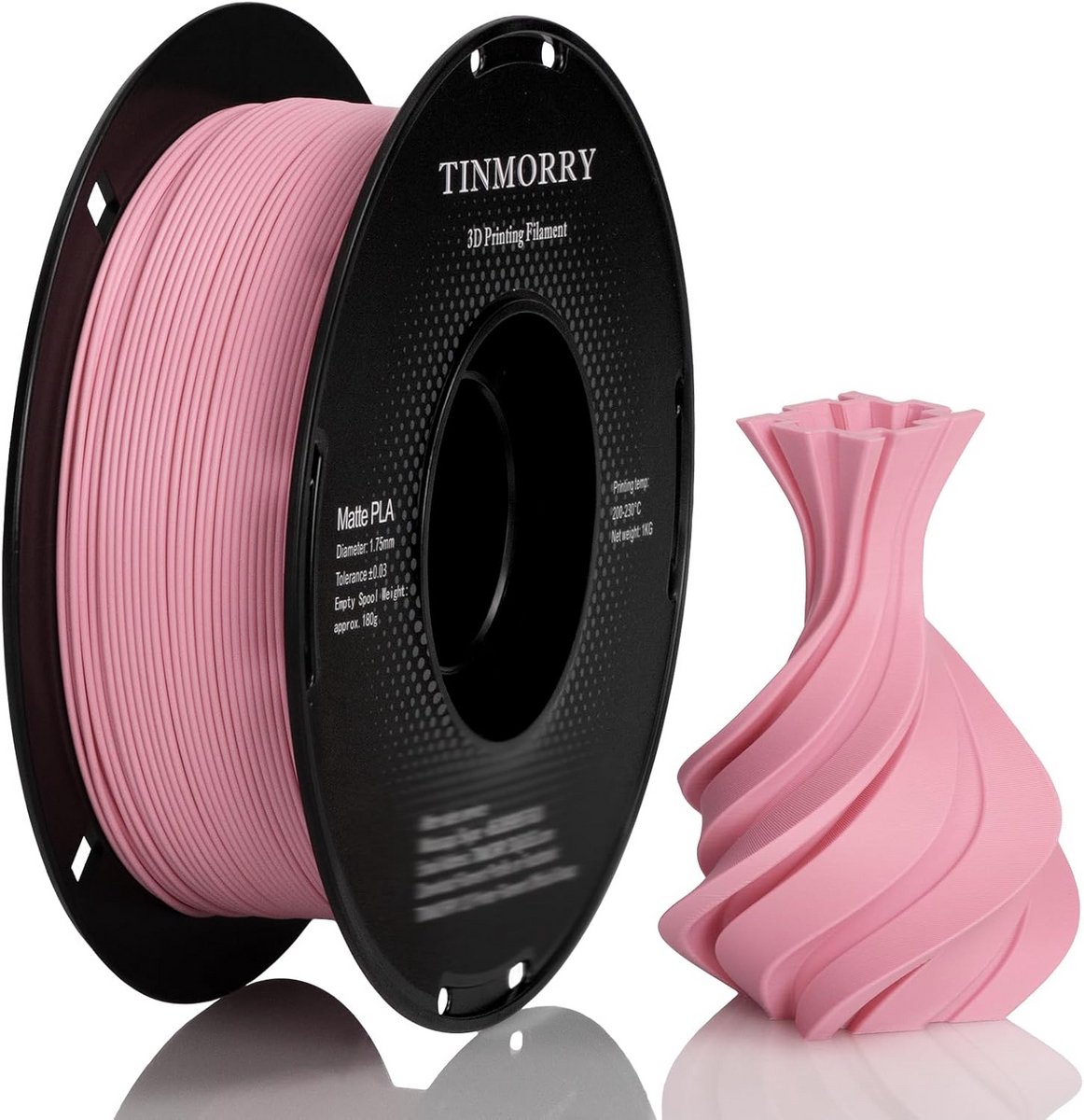 Mat 1.75 mm PLA Filament 1 kg voor 3D Printer, Roze