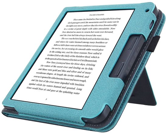 Hoesje Geschikt voor Kobo Libra 2 Sleepcover Luxe Hoes Petroleum Blauw - ereader hoesje - cover van Merkloos — afbeelding 4