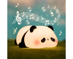 Panda nachtlampje voor kinderen met witte ruis, slaaphulpmiddel, 4 rustgevende geluiden, timer/dimfunctie, siliconen nachtlampje, geschikt voor baby's en peuters, cadeau.