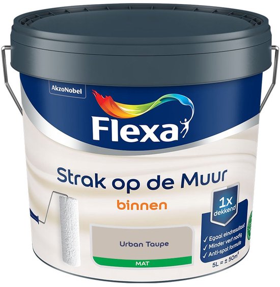Flexa taupe muurverf