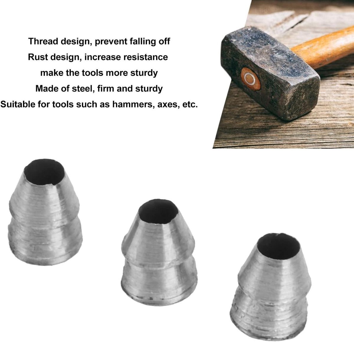 Wiggen met Handgreep 20-pack voor Bijlklauwhamer Slee 10 mm (0,39 inch)