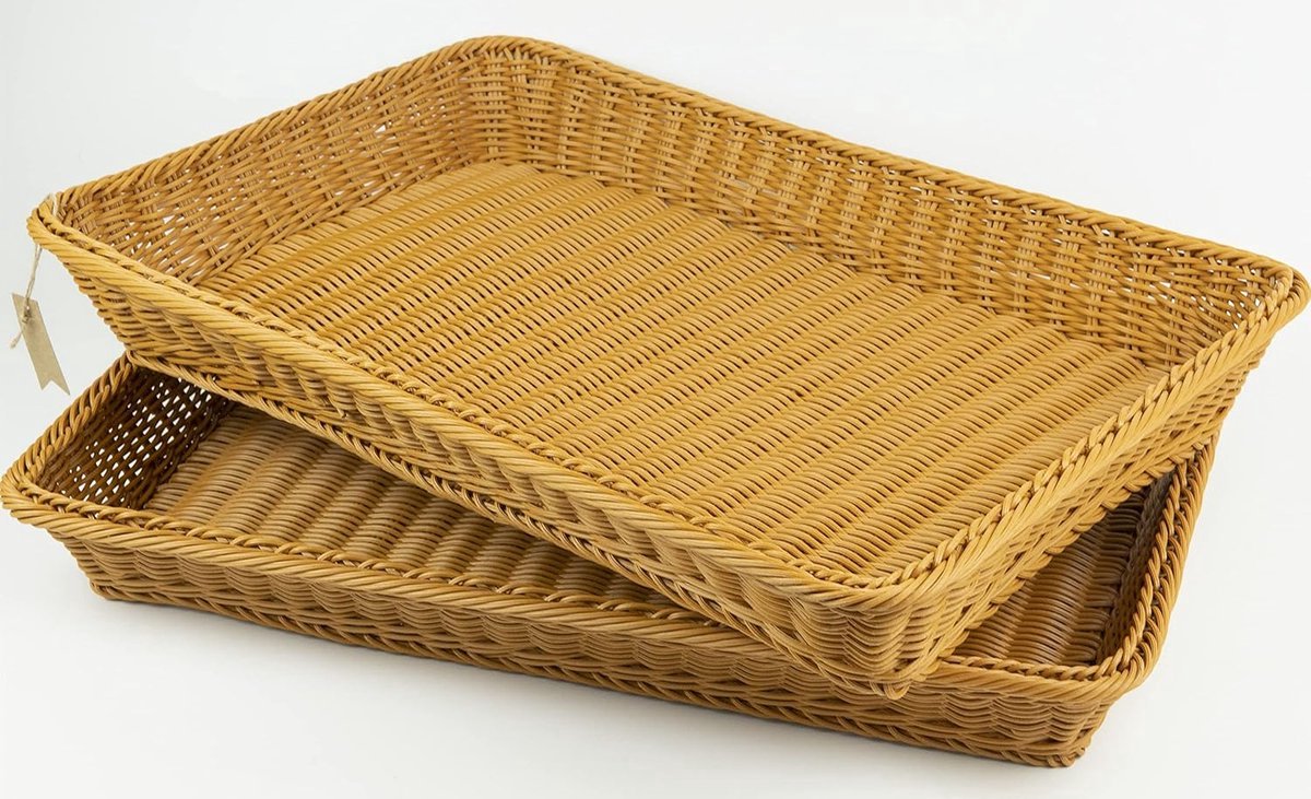 Stunq® 2 Grote Rechthoekige Opslagmanden voor Brood en Meer - Set van 2